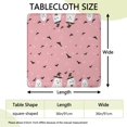 thumbnail image 2 of Pink Ghost Bat Halloween Pattern Square Fitted Tablecloth with Elastic Edge,Square Table Cover,Washable Elastic Table Cover for Home Kitchen Party Decor 36"x36", 2 of 6