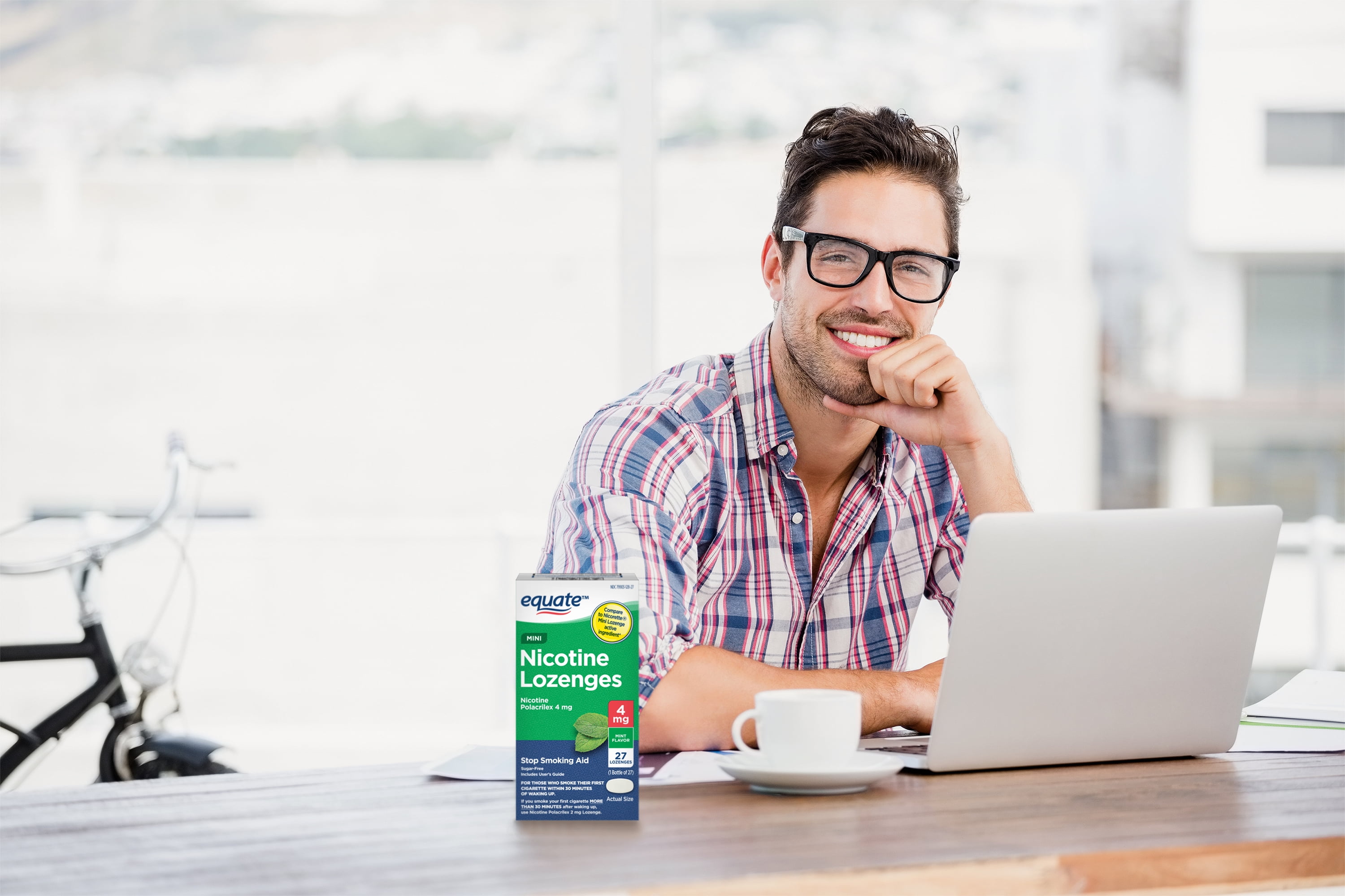 (2 pack) Equate Mini Nicotine Polacrilex Lozenges, Stop Smoking Aid, 4 mg, Mint Flavor, 27 Count, Compare to Nicorette® Mini Lozenge Active Ingredient