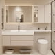 thumbnail image 4 of Large Nordic Modern Bathroom Cabinet Organizer Washbasin White Storage Cabinet Vanity Sink Meuble Salles De Bain Furniture My Lux Decor Round, 4 of 23