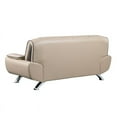 thumbnail image 6 of Titan Furnishings Modern Leather Upholstered Recliner Sofa and Loveseat in Beige, 6 of 19