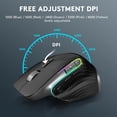 thumbnail image 4 of 2.4G & Bluetooth Mouse, Wireless Gaming Silent Mouse RGB Ergonomic Programmable Mouse Rechargeable Mouse for Laptop PC Mac Windows, Gray, 4 of 8