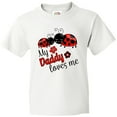 thumbnail image 3 of Inktastic My Daddy Loves Me with Cute Ladybugs Youth T-Shirt, 3 of 5