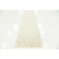 thumbnail image 4 of Unique Loom Geometric Fez Rug Ivory/Beige 2' 7" x 10' Runner Geometric Coastal Perfect For Bathroom Hallway Mud Room Laundry Room, 4 of 6