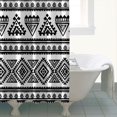 thumbnail image 5 of Extra Long Boho Shower Curtain 72x84 Inches - Vintage Floral & Tropical Leaves Pattern, Waterproof Bohemian Bathroom Decor with 12 Hooks, Tribal Rustic Style, 5 of 5