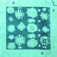thumbnail image 1 of Ahgly Company Indoor Square Oriental Turquoise Blue Traditional Area Rugs, 5' Square, 1 of 4