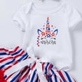 thumbnail image 4 of Staki Independence Baby Romper 4th of July Baby Girl Birthday Outfit American Flag Romper+Ruffle Tulle Skirt+Headband Independence Day 4pcs Set 0-18M(Dark Blue,3-6 Months), 4 of 4