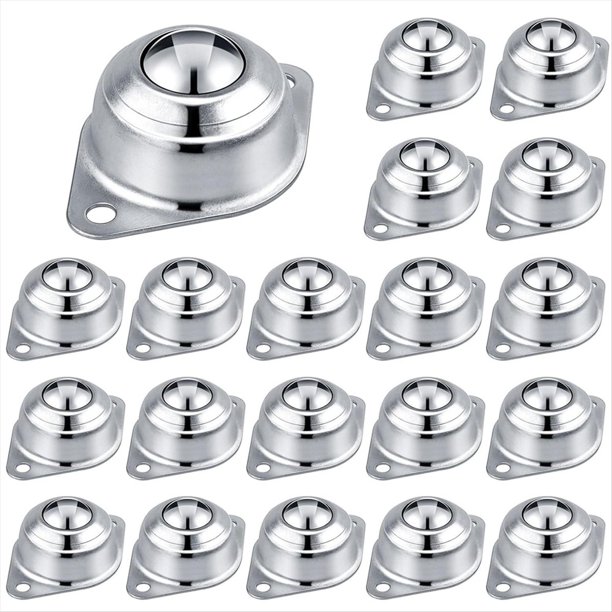 Rodillos Transportadores, Cojinetes de Rodillos de Soporte de 1 Pulgada, 20 Bolas de Rodillos para una Rotación Suave de 360 Grados, Plataforma de Camioneta