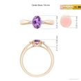 thumbnail image 4 of ANGARA Natural 0.7 Ct. Amethyst with Diamond Classic Ring in 14K Rose Gold for Women (Ring Size: 12), 4 of 9