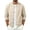 Khaki, variant on Men's Lightweight Snap Button Baseball Jackets with Side Pockets Stand Collar Long Sleeve Linen Casual Outerwear