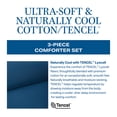 thumbnail image 3 of Wamsutta 1846 Cotton Tencel 3-Piece Titan Blue Solid Comforter Set, Full/Queen, 3 of 11