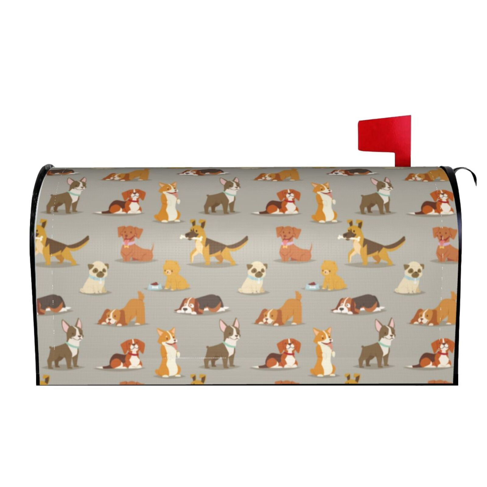 Xecao Cute Dog for Mailbox Cover with Magnetic Strips, Waterproof and Sunscreen, Adds a Decorative Touch to Your Garden Yard.