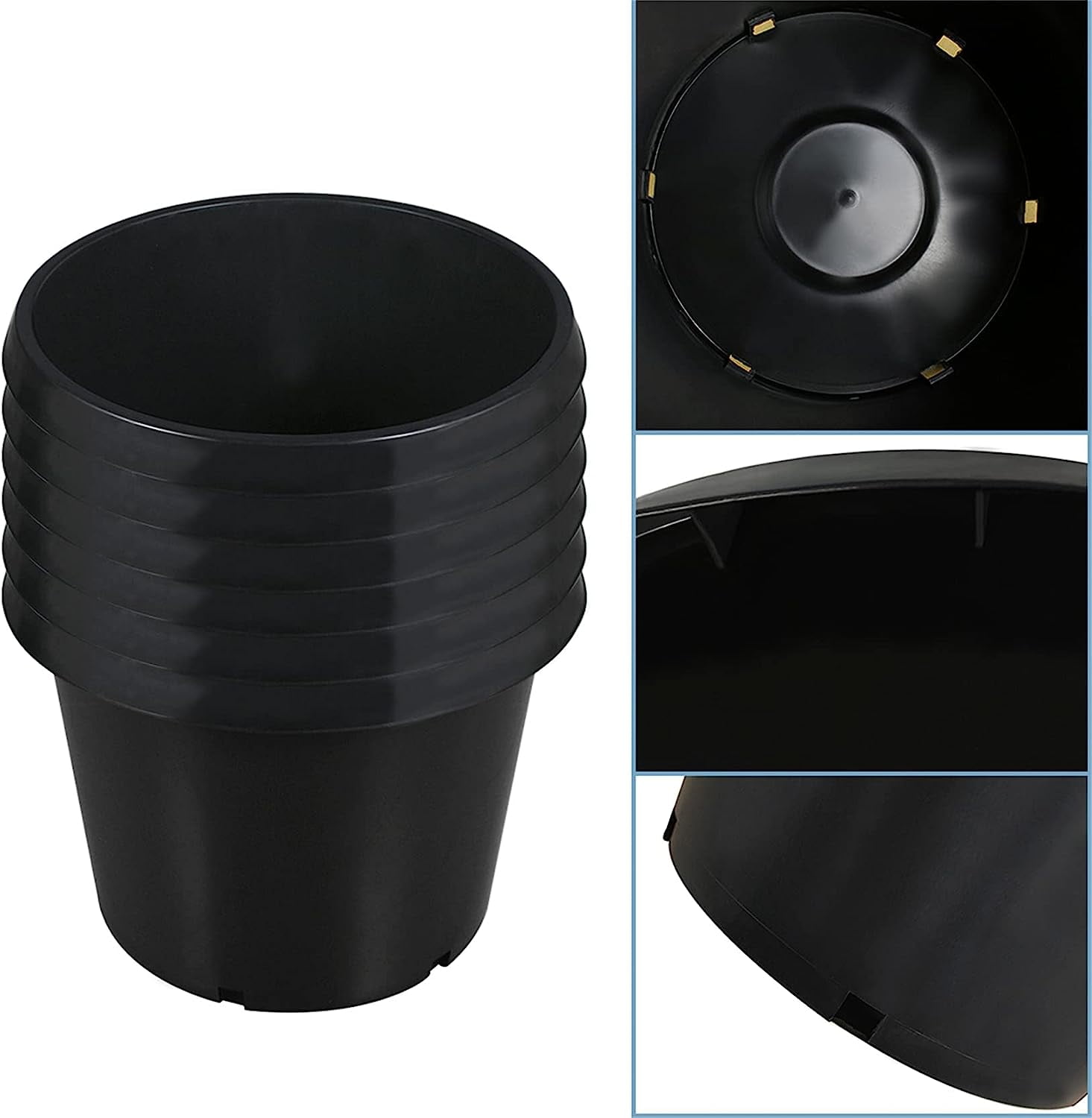 PETU Planter Nursery Pots 20 Gallon Pots for Plants, Injection Molded