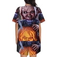 thumbnail image 3 of Lsque Chucky Women's Short-Sleeved Pajama Set - 2 Piece Soft and Lightweight Sleepwear Set-XX-Large, 3 of 9