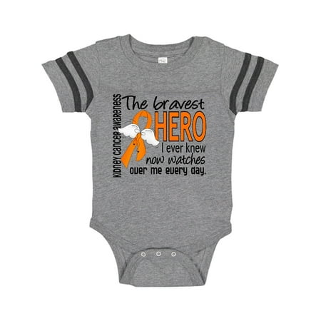 

Inktastic Kidney Cancer Bravest Hero I Ever Knew 1 Gift Baby Boy or Baby Girl Bodysuit