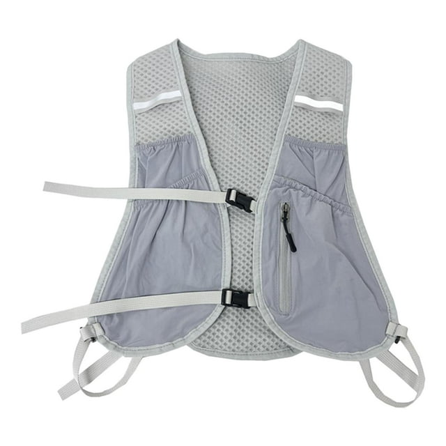 S SERENABLE Gilet de Course Ensemble Gilet Réfléchissant pour Camping Randonnée Marche Nocturne Gris