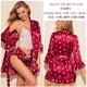 thumbnail image 1 of Pijama sexy de verano para el hogar, camisón de rayas, bata de baño de seda artificial con estampado de leopardo, traje de tres puntos 037, 1 of 6