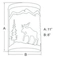 thumbnail image 6 of Vaxcel Yellowstone 1 Light Bronze Rustic Moose Tree Flush Indoor Outdoor Wall Sconce, 6 of 8