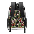 thumbnail image 2 of Susaid Watercolor Tropical Flowers Print Clear Backpack See Through Transparent Plastic Clear Bookbags for School, College, Stadium,Work, 2 of 7