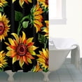 thumbnail image 4 of Waterproof Cute Sunflower Colorful Shower Curtain 72x72 Inch Boho Style Polyester Unique Shower Curtain for Bathroom Hotel Home Decor with 12 Plastic Hooks, 4 of 5