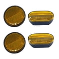 thumbnail image 2 of Reflector de motocicleta de 4 piezas de repuesto premium, advertencia reflectante Estilo D Amarillo, 2 of 9