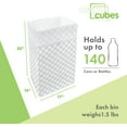 thumbnail image 3 of Clean Cubes 30-Gallon Pop-Up Trash Bins, 3-Pack, Trellis – Disposable, Collapsible, with Fitted Trash Bags, 3 of 7