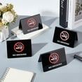 thumbnail image 5 of 6 pc Acrylic No Smoking Public Signs Tabletop Tent Sign Black 63x103.5x68.5mm, 5 of 6