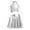 Silver, variant on TTAO Kids Girls 2-Piece Latin Jazz Performance Clothes Sequins Dance Outfit Crop Top and A-Line Skirt Silver 8