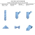 thumbnail image 4 of Jacob Alexander Men's Solid Color Tonal Stripe Pre-Tied Clip-On Bow Tie - Baby Blue, 4 of 4