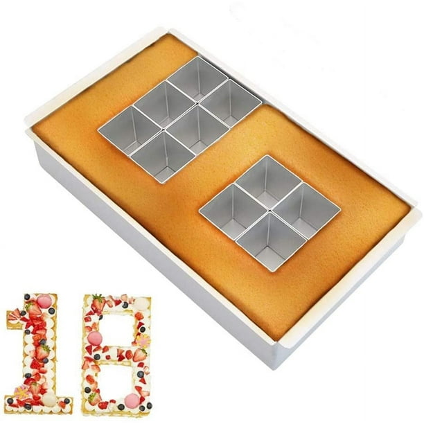 Molde para hornear números grandes, moldes de aluminio para hornear, molde para hornear con números, molde para pasteles con letras, molde para hornear con números, molde para hornear pasteles con