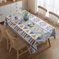 thumbnail image 2 of Colorful Geometric Striped Pattern Rectangle Tablecloth 60"x84",Waterproof Polyester Rectangle Table Cloth, Wipeable Spillproof Polyester Tablecloth for Dining, Camping, Indoor and Outdoor, 2 of 5