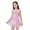 Pink, variant on Toddler Girl Swimsuit Tankini Wide Straps Crew Neck Multi Color Print Sleeveless And Swim Skirt Bikini Beach Baby Bathing Suit Girl Blue 7 Years-8 Years