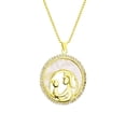 thumbnail image 1 of Cheap!Elegante collar con colgante de circonio con incrustaciones de amor de la madre para el día de la madre,joyería de cadena de acero inoxidable al vacío femenina y versátil, 1 of 5