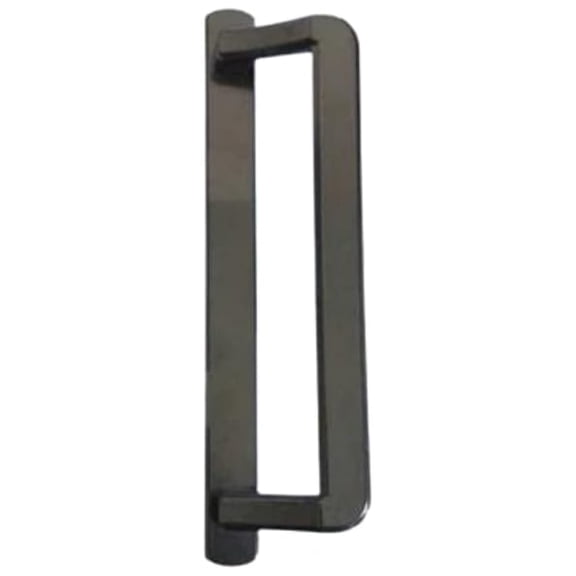 PGT Sliding Door Handle Replacement - Exterior Black Handle Set - 10" Plate Length, 3-7/8" Screw Holes - Brass Material Sliding Glass Door Parts