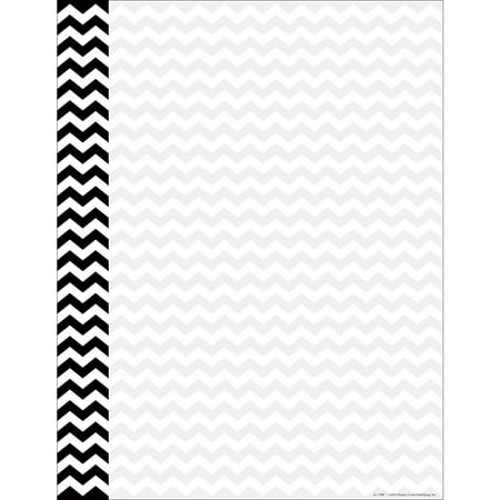 UPC: 0704068007390 | Barker Creek 8 1/2  x 11  Decorative Computer Paper Black Chevron 50/Pack LL739