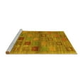 thumbnail image 2 of Ahgly Company Machine Washable Indoor Rectangle Abstract Yellow Contemporary Area Rugs, 6' x 9', 2 of 4