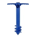 thumbnail image 1 of Support de Parasol Ancre Attrape-Sable Piquet Support de Tarière Plastique Bleu Lot de 1, 1 of 5