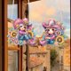 thumbnail image 5 of Colgantes Artísticos Diamantes Imitación 2 Uds. Sombrero Forma Especial para Niña Ventana Pared, 5 of 9