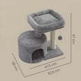 thumbnail image 4 of Feandrea Árbol para Gatos, Rascador con Plataforma Acolchada, con Tronco de Sisal, para Gatitos, Gris Claro MPCT50WV1, 4 of 8