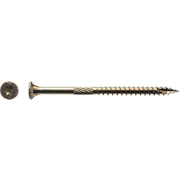 Western Builders Supply Wood Construction Screw Flat Head Yellow Zinc - #9 x 2-3/4 In, 430 Ct