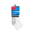 thumbnail image 3 of Hanes Cool DRI Men's Ankle Socks with Ventilation, 3-Pairs White Assortment 6-12, 3 of 5