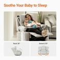 thumbnail image 4 of MAMAZING Nursery Rocking Chair Swivel Glider Oversized Recliner with Pockets Electric Power Baby Nursing Chair White, 4 of 8