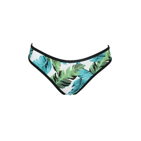 Hula Honey Green White Torrid Tropics Palm-Print Hipster Bikini Bottom L