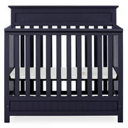 Dream On Me Harbor 4-in-1 Convertible Mini Crib in Navy, Greenguard Gold Certified