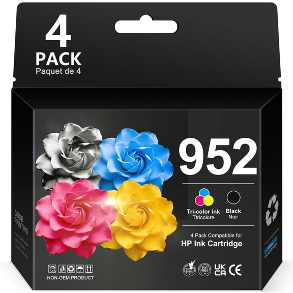952 Ink for HP952 Ink Cartridges Combo Pack Compatible for 952XL Ink Cartridges (4-pack)
