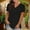 ZA-Black womens t shirts, variant on Qetyuw Shirts for Women Summer Casual V Neck Short Sleeve Tees Plus Size Holiday Vacation Tshirt Solid Soft Comfy Te Shirts