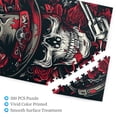thumbnail image 3 of 500 pcs Flower Skeleton Cowboy 500 Piece Wooden Puzzles,Stress relieving pleasure,Unique Artwork for Adults,Exquisite Flower Skeleton Cowboy,Great for Relaxation and Display for Puzzle Enthusiasts, 3 of 6
