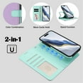 thumbnail image 5 of For Google Pixel 9 / 9 Pro RFID Blocking Protective Purse 2-in-1 Detachable Bicolor Wallet Case Magnetic Flip Cover Multi-Card Slots Pocket With Wrist Strap Phone Case,Purple,For Pixel 9 / 9 Pro, 5 of 7
