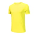 thumbnail image 4 of Men T Shirts Short Sleeve Crewneck Lightweight Yellow T Shirt Mens Golf Shirts, 4 of 5