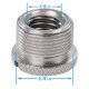thumbnail image 2 of 6 uds 5/8 pulgadas macho a 3/8 pulgadas hembra convertidor de micrófono adaptador de tornillo roscado con moleteados para Microph, 2 of 5