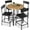 Light Brown/Black, variant on Best Choice Products 5-Piece Modern Round Counter Height Dining Set w/ 4 Chairs, 1.5in Thick Table - Black